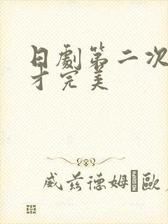日剧第二次恋爱才完美