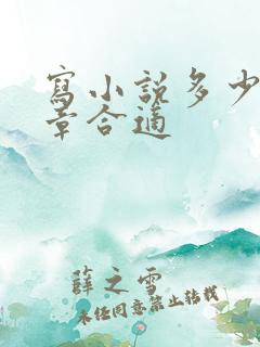 写小说多少字一章合适