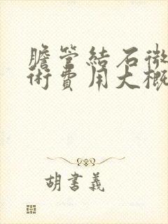 胆管结石微创手术费用大概多少钱