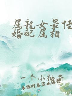 属龙女最佳上等婚配属相