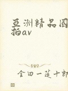 亚洲精品国产自拍av