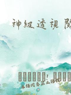 神级透视 阅读