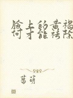 脸上的黄褐斑如何才能祛除