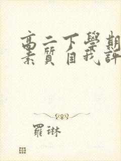 高二下学期综合素质自我评价范文