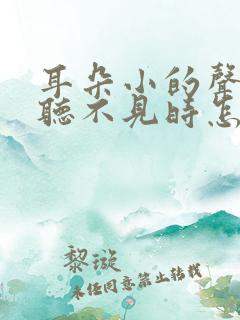 耳朵小的声音 听不见时怎么回事