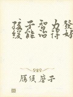 孩子智力发育迟缓能治得好吗