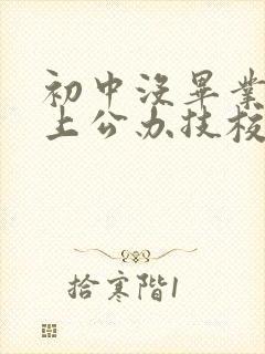 初中没毕业可以上公办技校吗