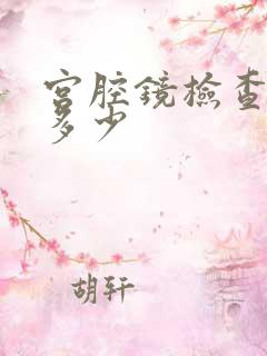 宫腔镜检查费用多少