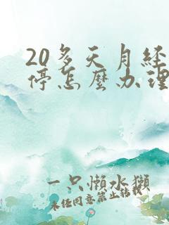 20多天月经不停怎么办理