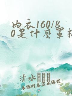 内衣160/80是什么罩杯