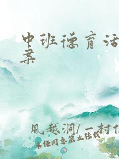 中班德育活动教案