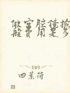 做宫腔镜检查一般费用是多少