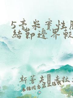 5毫米实性肺有结节边界较清