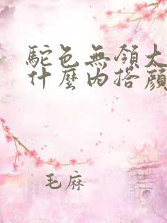 驼色无领大衣配什么内搭颜色好看