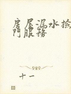 房屋漏水检测上门服务