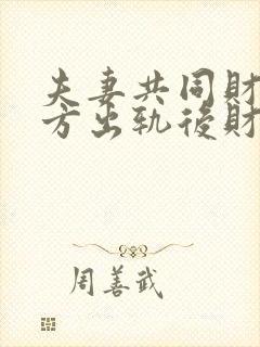 夫妻共同财产一方出轨后财产如何分