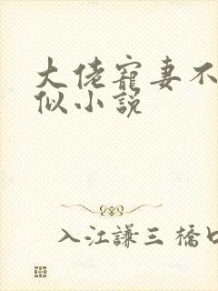 大佬宠妻不腻类似小说