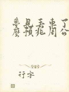 梦见丢车了是什么预兆周公解梦