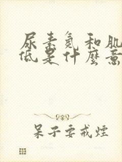 尿素氮和肌酐偏低是什么意思