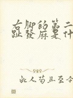 右脚的第二根脚趾发麻是什么原因