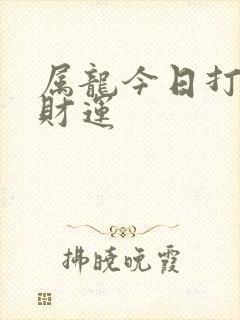 属龙今日打牌偏财运