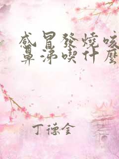 感冒发烧咳嗽流鼻涕吃什么药效果好