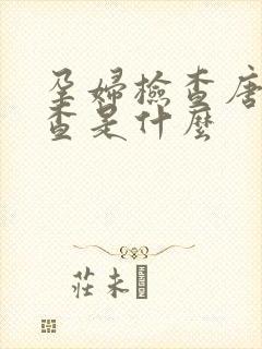 孕妇检查唐氏筛查是什么