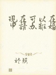 现在可以在网上申请办离婚手续