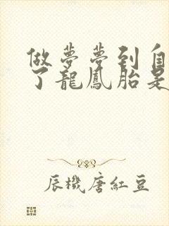 做梦梦到自己生了龙凤胎是什么征兆