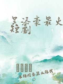 吴添豪最火十部短剧