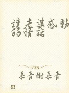 让老婆感动流泪的情话