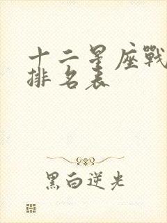 十二星座战斗力排名表