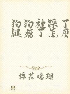 狗狗被踩了一下腿瘸了怎么办