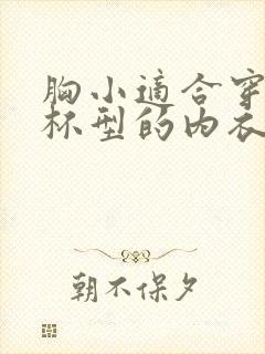 胸小适合穿什么杯型的内衣