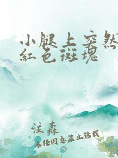 小腿上突然出现红色斑块