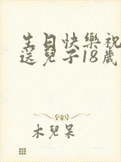 生日快乐祝福语送儿子18岁