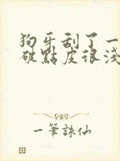 狗牙刮了一下蹭破点皮很浅