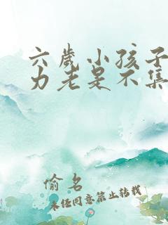 六岁小孩子注意力老是不集中