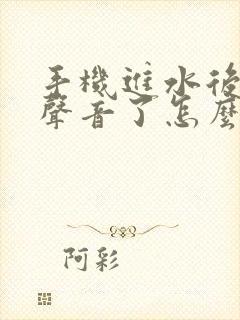 手机进水后没有声音了怎么办