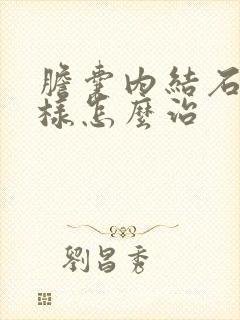 胆囊内结石泥沙样怎么治