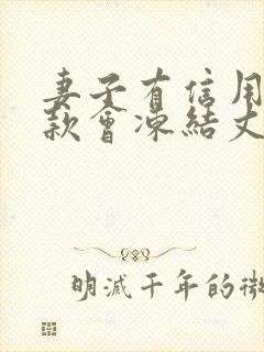 妻子有信用卡欠款会冻结丈夫名下财产吗