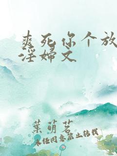 爽死你个放荡小淫妇文