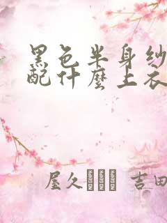 黑色半身纱裙搭配什么上衣好看