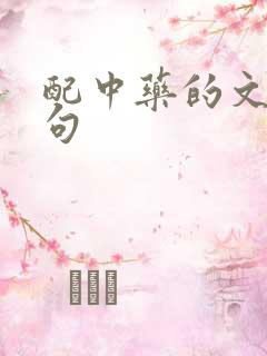 配中药的文案短句