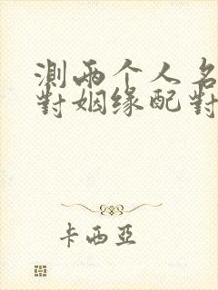 测两个人名字配对姻缘配对