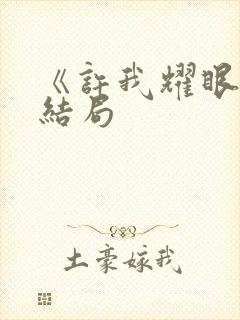 《许我耀眼》大结局