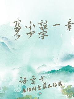 写小说一章需要多少字