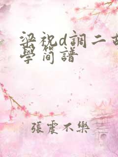 梁祝d调二胡教学简谱