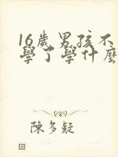 16岁男孩不上学了学什么比较好