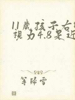 11岁孩子右眼视力4.8是近视吗